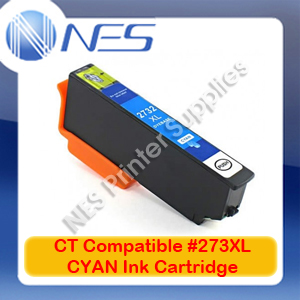 CT Compatible #273XL CYAN High Yield Ink Cartridge for Epson XP-510/XP-520/XP-600/XP-610/XP-620 (T275292)